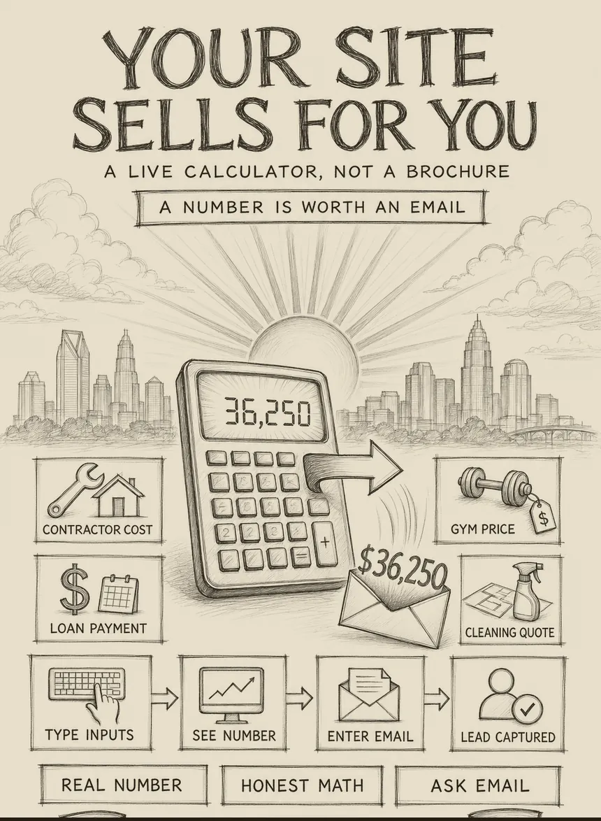 Blueprint: Your website is a brochure. A calculator turns it into a salesperson