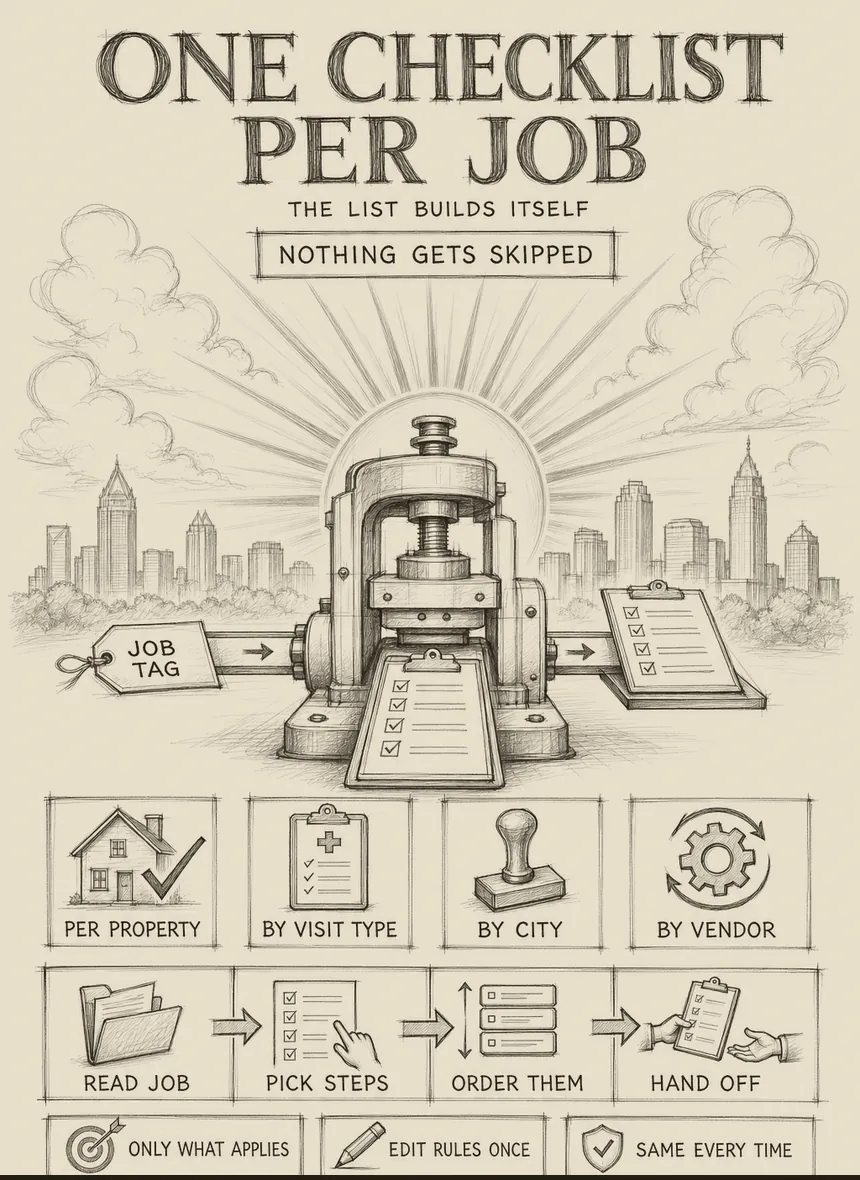 Hand-drawn blueprint: The one checklist you use for every job is quietly costing you